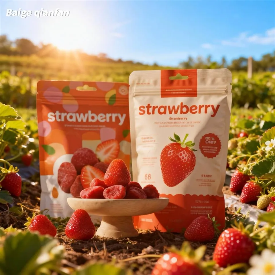 Fagyasztva{0}}szárított epres csomagolózsákok